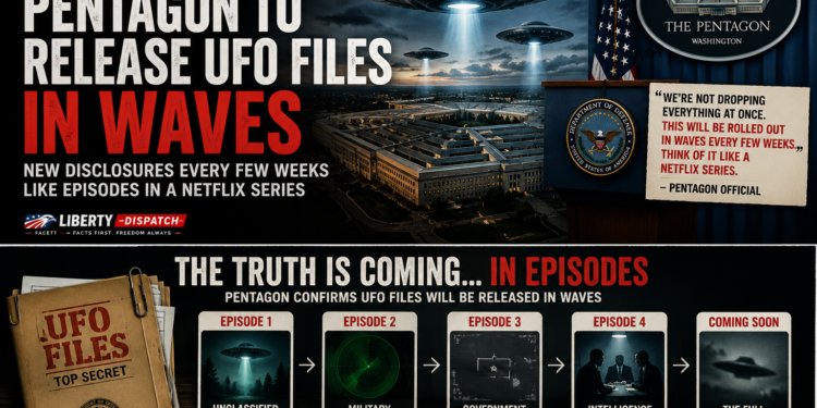 🚨 “UFO Files Dropping Like a Netflix Series?” Pentagon Teases Staggered Disclosure Plan